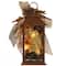 12" Decorated Autumn Lantern with LED Lights